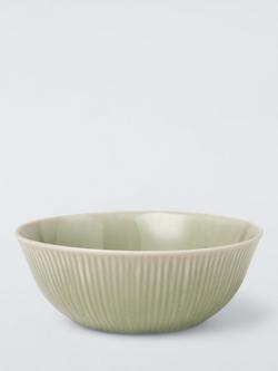 John Lewis Leckford Stoneware Cereal Bowl, 16cm, Green, Green