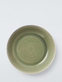 John Lewis Leckford Stoneware Pasta Bowl, 22cm, Green - view 2, Green