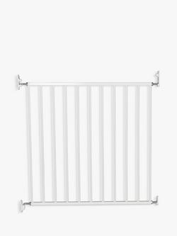 BabyDan No Trip Wall-Mounted Single Panel Safety Gate, 72-78.5cm, White, White