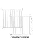 BabyDan No Trip Wall-Mounted Single Panel Safety Gate, 72-78.5cm, Pack of 2, White