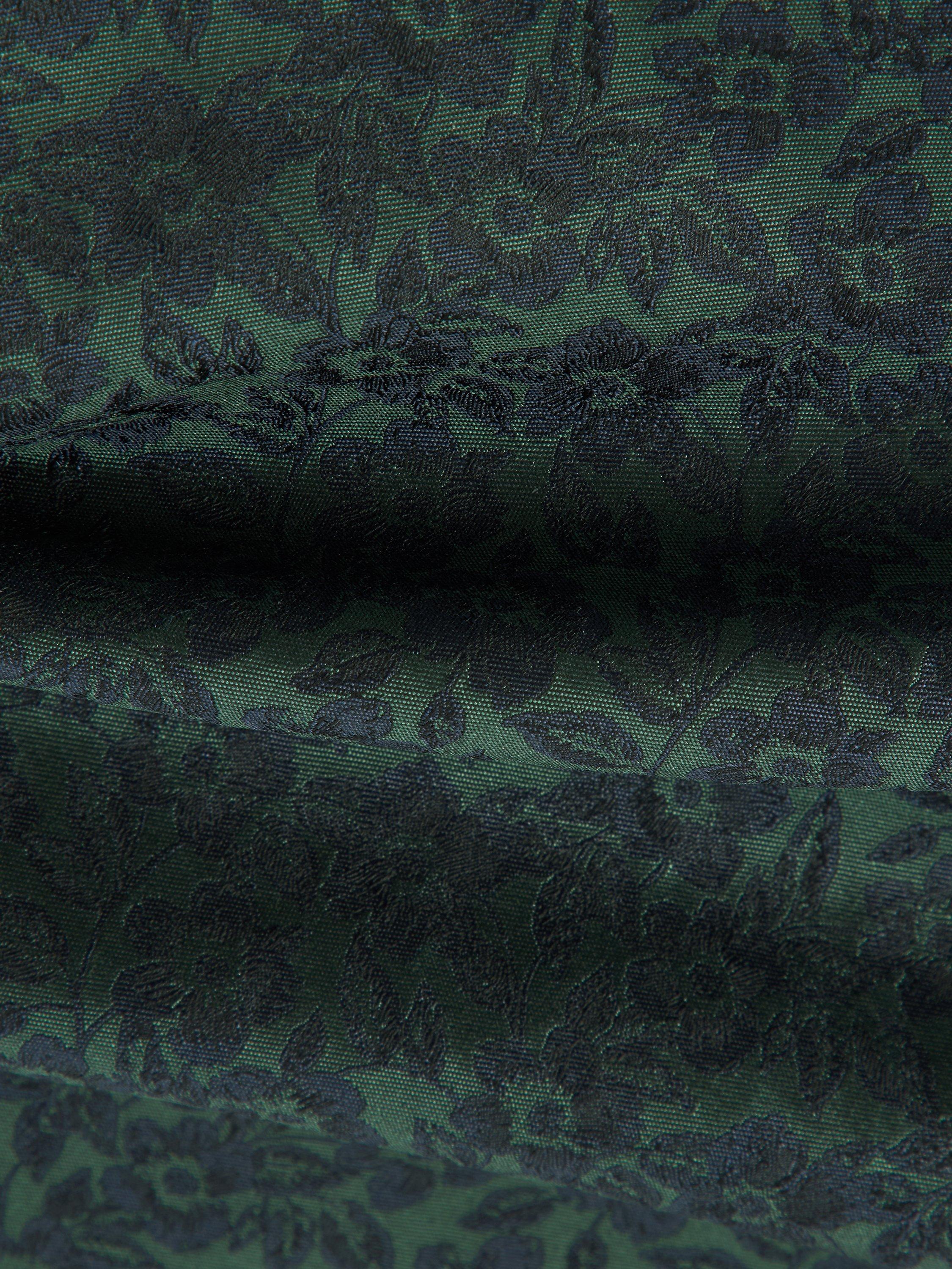 Product image 3 of 4, which shows John Lewis Silk Floral Pocket Square, Navy/Green