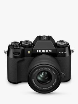 Fujifilm X-T50 Compact System Camera with XC 15-45mm Lens, 6K/4K Ultra HD, 40.2MP, Bluetooth, OLED EVF, 3” LCD Tilting Touch Screen - view 2, Black
