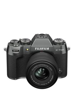 Fujifilm X-T50 Compact System Camera with XC 15-45mm Lens, 6K/4K Ultra HD, 40.2MP, Bluetooth, OLED EVF, 3” LCD Tilting Touch Screen - view 2, Charcoal Silver