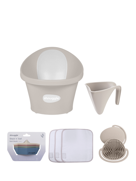 Shnuggle Baby Bath Time Essentials Bundle, Multi