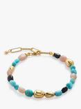 Monica Vinader Rio Multi Gemstone Bracelet, Gold/Multi