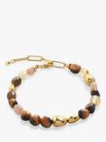 Monica Vinader Rio Tiger's Eye Multi Gemstone Bracelet, Gold/Multi