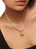 Monica Vinader Capri Gold Vermeil Mini Pearl Necklace