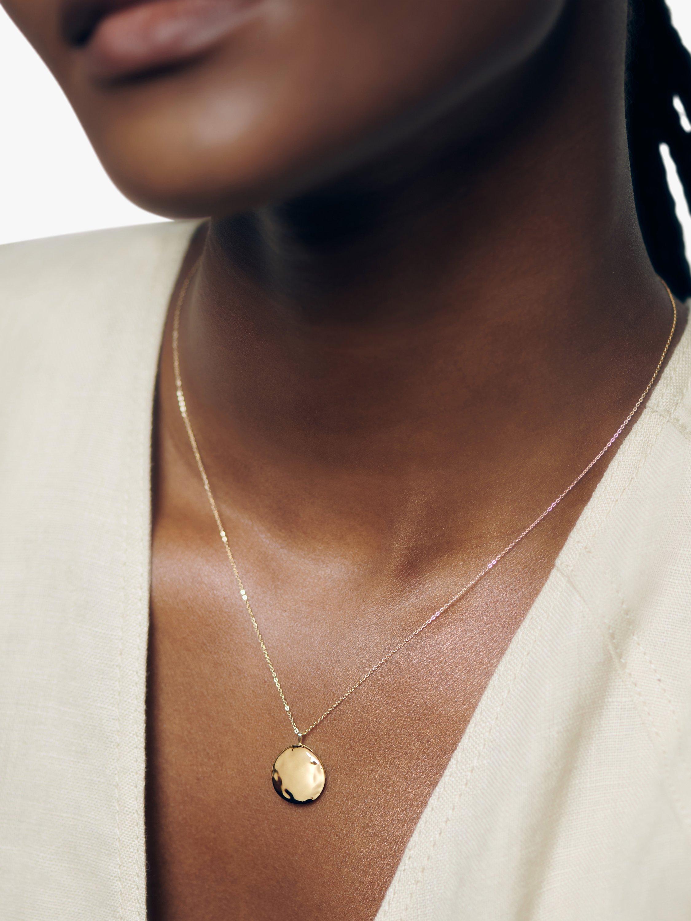 Product image 4 of 5, which shows Monica Vinader Siren Round Mini Locket Necklace