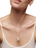 Monica Vinader Capri Gold Vermeil Teardrop Pearl Charm