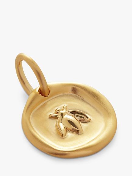 Monica Vinader Bee Pendant Charm, Gold