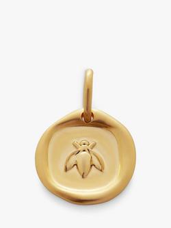 Monica Vinader Bee Pendant Charm - view 2, Gold