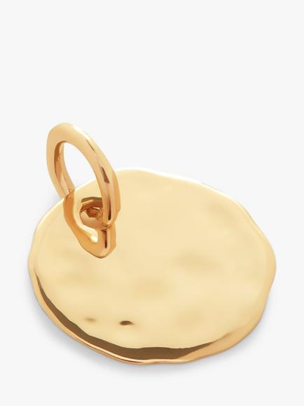 Monica Vinader MV Siren™ Disc Pendant, Gold, Gold