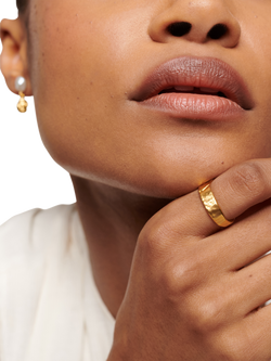 Monica Vinader Capri Stacking Ring, Gold - view 2, Gold