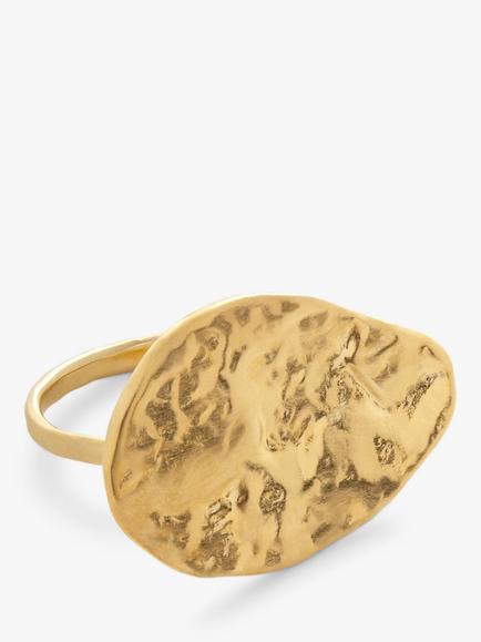 Monica Vinader Capri Teardrop Ring, Gold, Gold
