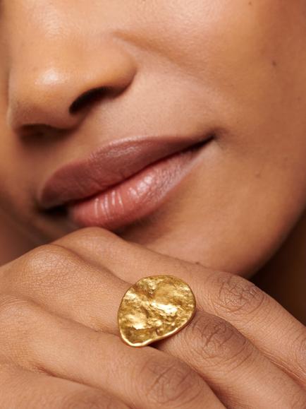 Monica Vinader Capri Teardrop Ring, Gold - view 2, Gold