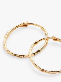 Monica Vinader MV Siren™ Medium Hoop Earrings, Gold - view 2, Gold