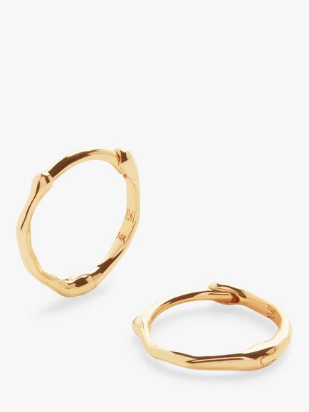 Monica Vinader MV Siren™ Mini Huggie Earrings, Gold, Gold