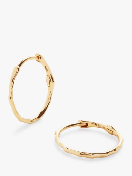 Monica Vinader MV Siren™ Small Hoop Earrings, Gold, Gold