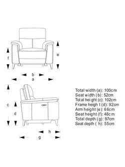 John Lewis Slant Power Recliner Armchair, Grey Textured - view 2, Grey Textured