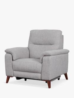 John Lewis Slant Power Recliner Armchair, Grey Textured, Grey Textured