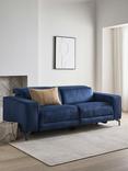 John Lewis Gradient Large 3 Seater Power Recliner Sofa, Navy Chenille