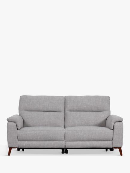 John Lewis Slant Large 3 Seater Power Recliner Sofa, Grey Textured, Grey Textured