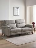 John Lewis Slant Large 3 Seater Power Recliner Sofa, Grey Textured