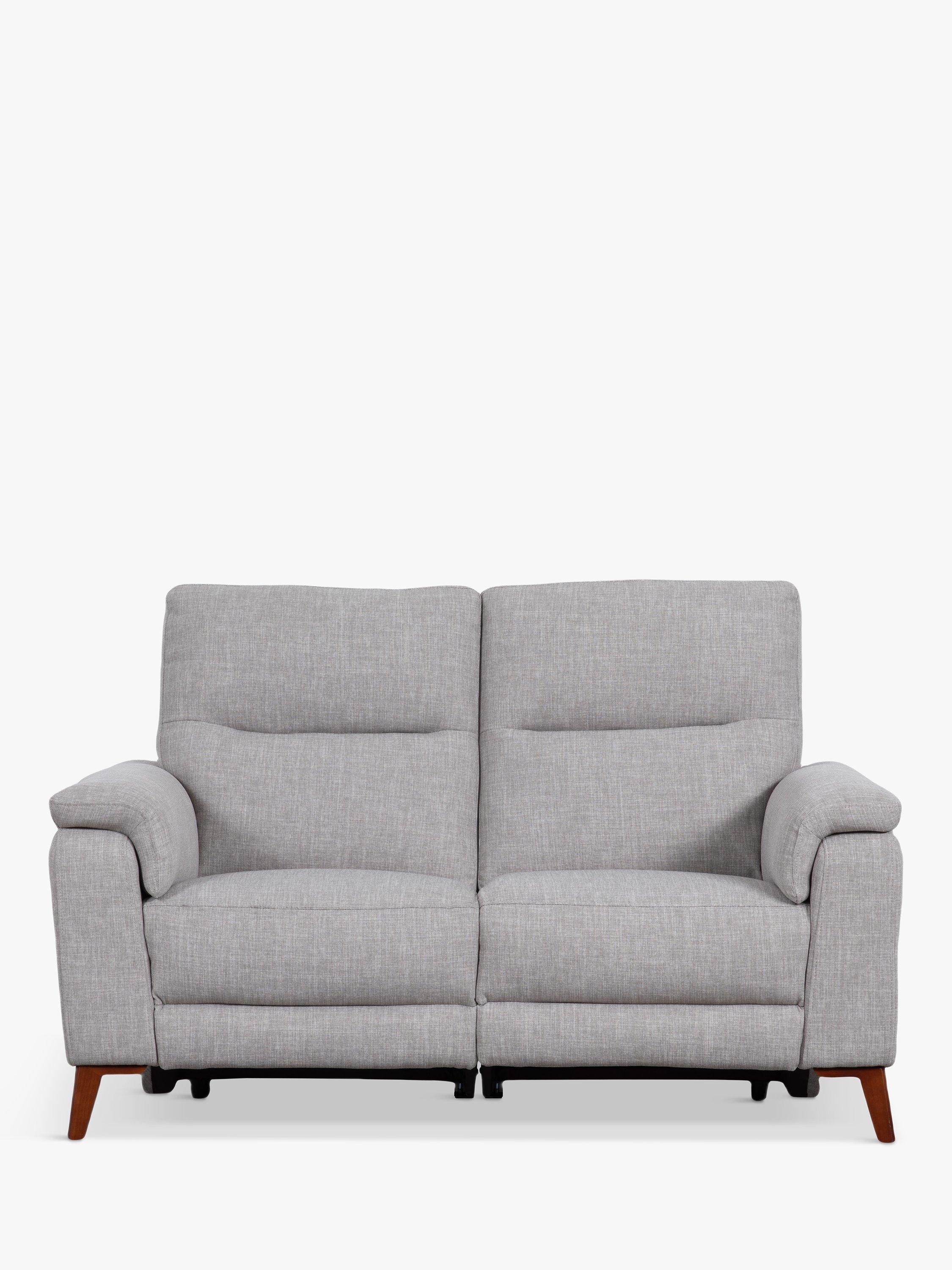 Slant Range, John Lewis Slant Small 2 Seater Power Recliner Sofa, Grey Textured