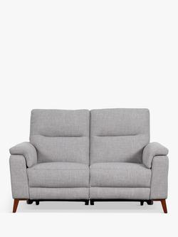 John Lewis Slant Small 2 Seater Power Recliner Sofa, Grey Textured, Grey Textured