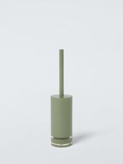 John Lewis Block Stripe Slimline Toilet Brush, Avocado