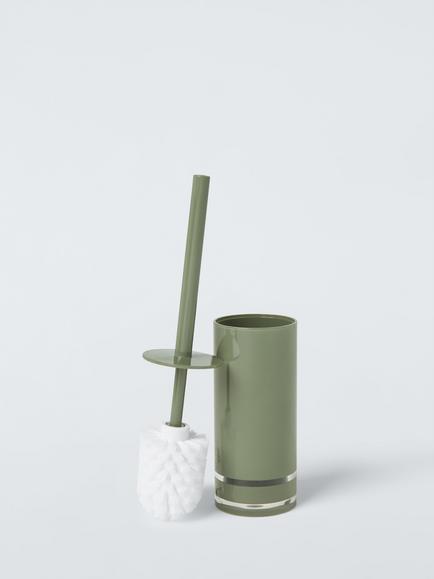 John Lewis Block Stripe Slimline Toilet Brush - view 2, Avocado