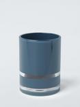 John Lewis Block Stripe Bathroom Tumbler, Loch Blue