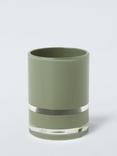 John Lewis Block Stripe Bathroom Tumbler, Avocado