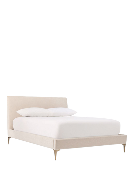 west elm Andes Upholstered Bed Frame, King, Natural, Natural Oatmeal