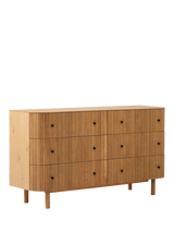 west elm Ellington 6 Drawer Chest of Drawers, Oak Veneer