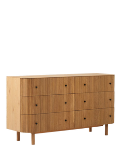 west elm Ellington 6 Drawer Chest of Drawers, Oak Veneer, Natural Oatmeal