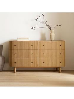 west elm Ellington 6 Drawer Chest of Drawers, Oak Veneer - view 2, Natural Oatmeal