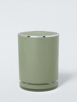 John Lewis Block Stripe Bathroom Bin, Avocado