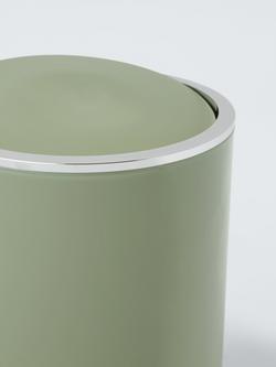 John Lewis Block Stripe Bathroom Bin - view 2, Avocado
