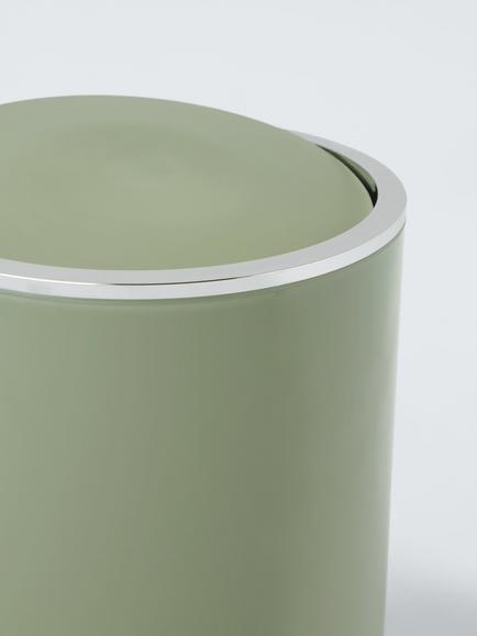 John Lewis Block Stripe Bathroom Bin - view 2, Avocado