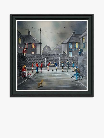 John Lewis Adam Barsby 'Derby Day' Framed Print, 79 x 79cm, Grey/Multi, Grey/Multi