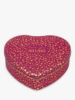 Sara Miller Little Gestures 'Love You Millions' Large Heart Tin Caddy, 4.8L, Pink, 
