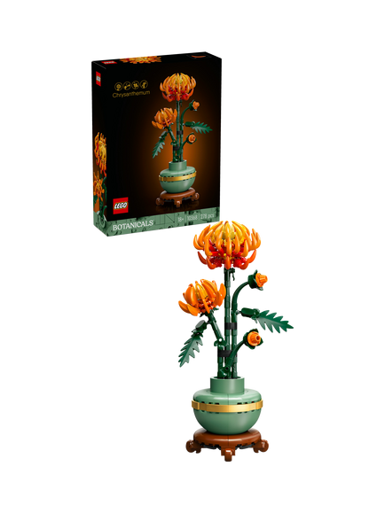 LEGO Botanicals 10368 Chrysanthemum Flower Set for Adults, Multi