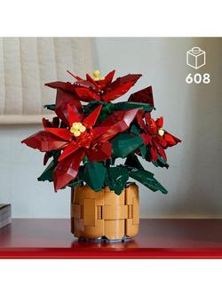 LEGO Botanicals Poinsettia Plant Set for Adults 10370 - view 2, Multi