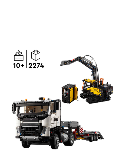 LEGO Technic 42175 Volvo FMX Truck & EC230 Electric Excavator  Construction Set - view 2, Multi