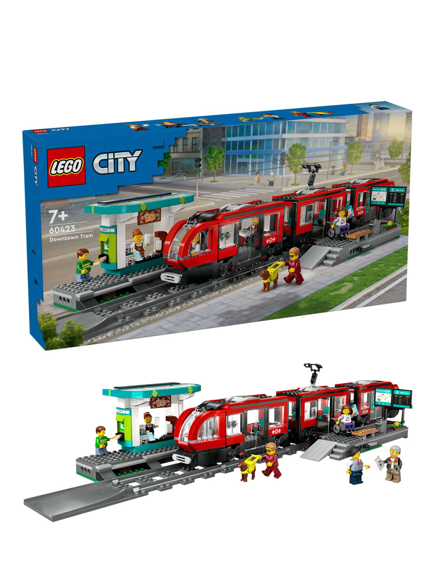 LEGO CITY 60423 Downtown Tram and Station