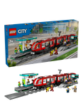 LEGO City Downtown Tram and Station Building Toy Set 60423