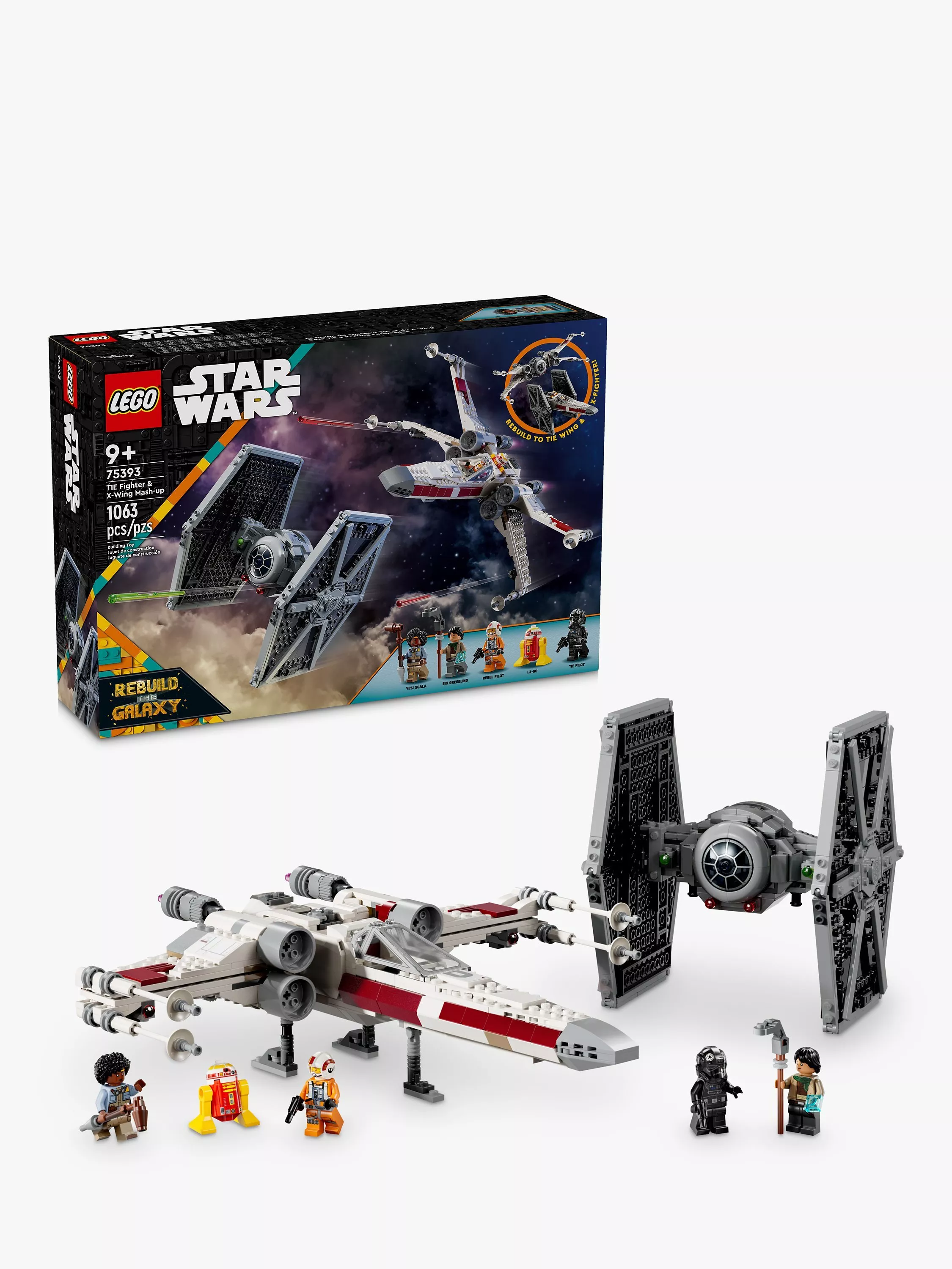 LEGO Star Wars 75393 Rebuild the Galaxy Disney TIE Fighter X Wing Mash up