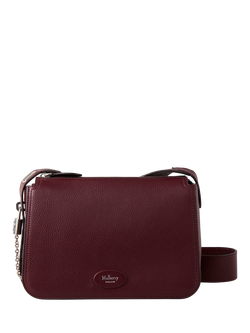 Mulberry Billie Small Classic Grain Leather Cross Body Bag, Black Cherry