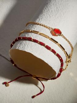 Astley Clarke Flat Link Chain Bracelet, Gold - view 2, 
